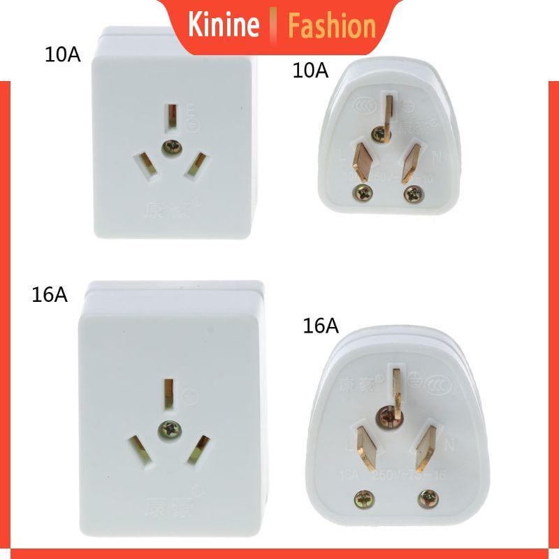 KIN 3 Pin Wall Panel Outlet Adapter Surge Protector สําหรับในร่ม AC 250V 10A 16A