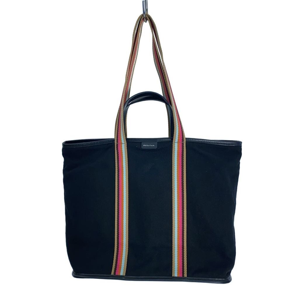 PS Paul SMITH Tote Bag Purse canvas BLK plain jwh021 Direct from Japan Secondhand