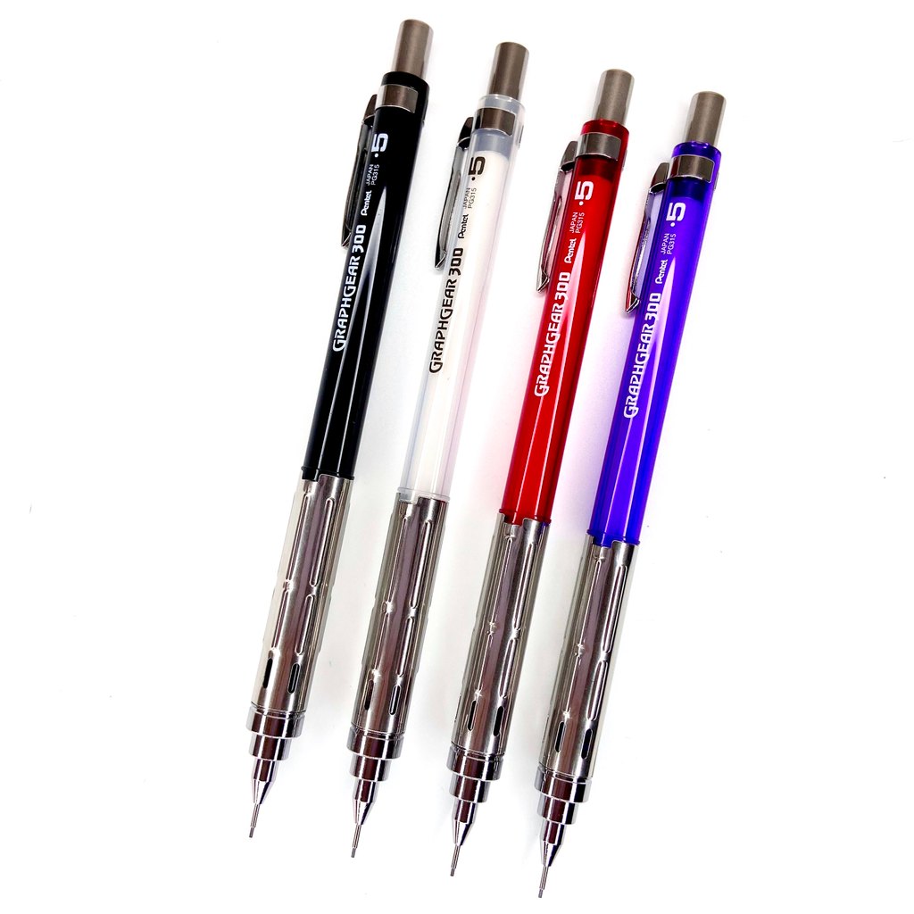 Japan Pentel Graph 300 Series PG315 Low Center of Gravity Metal Handshake ดินสอกด 0.5 มม.