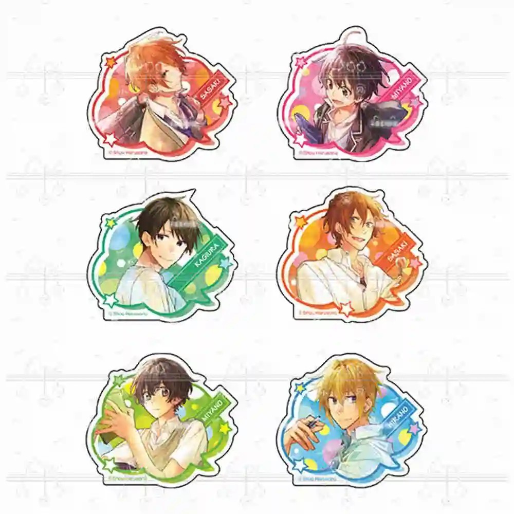 พวงกุญแจอะคริลิค อะนิเมะ Sasaki to Miyano 6 ซม.โปร่งใส micha Sasaki Miyano Hirano Kagiura BL boylove