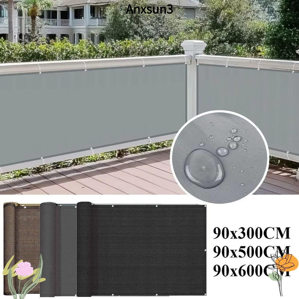 ANXSUN3 ผ้าแรเงาระเบียง, กันน้ํา 3/5/6M Sun Shading Sails, รั้วรั้วรั้วคุณภาพสูง Patio