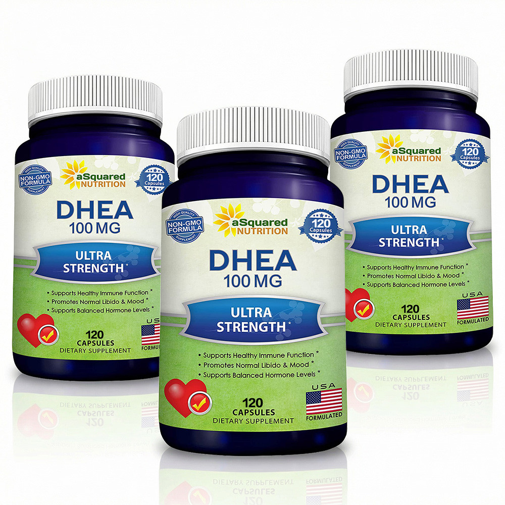 DHEA ส่งเสริมการสมดุลฮอร์โมนชายและหญิง - รองรับการเผาผลาญเพื่อสุขภาพ สมอง ฟังก์ชั่นภูมิคุ้มกัน 120Capsules
