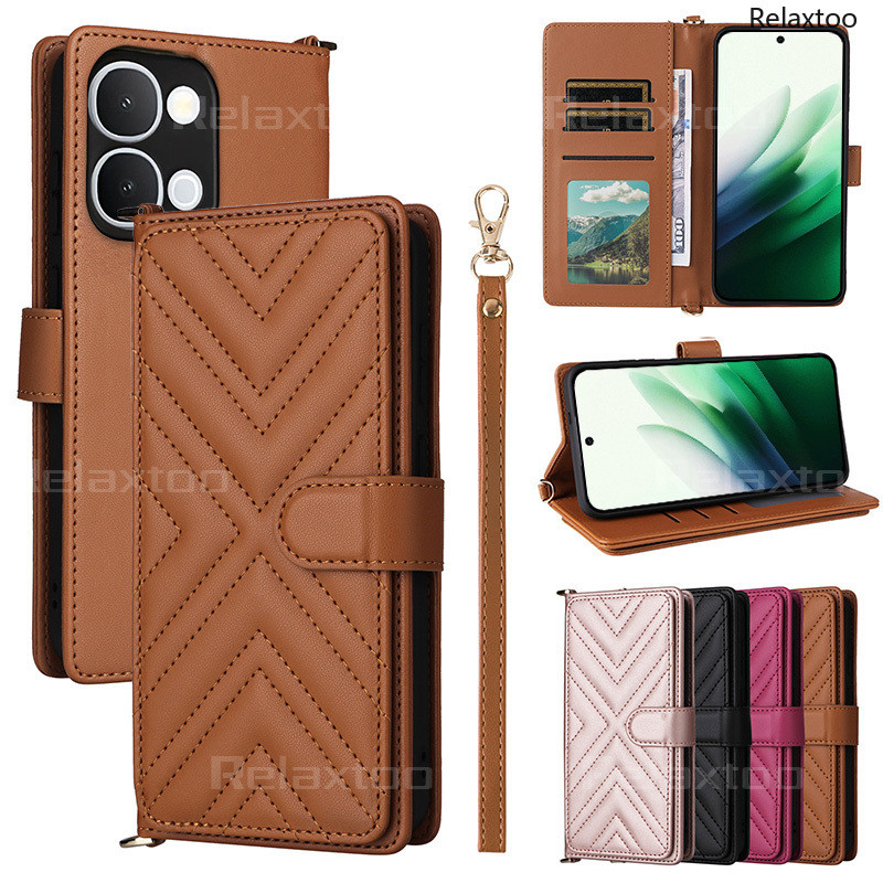 ซองหนังสําหรับ VIVO Y05 Y31d Y11d VivoY05 s t Y05S Y05T VIVOY05S VIVOY11d VIVOY31d 4G 5G Magnetic Br