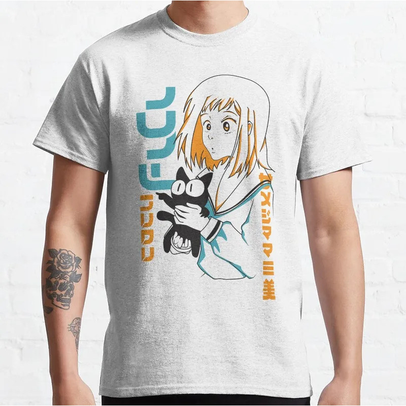 เสื้อยืดลายการ์ตูนวินเทจ FLCL มามิมิและตะคุน เกมวิดีโอ แมนกาญี่ปุ่น Fooly Cooly FLCL ดนตรีญี่ปุ่น อน