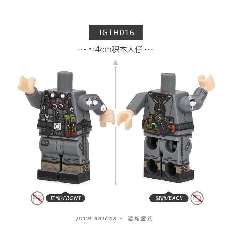 สินค้าใหม่ JGTH016 อนุภาคขนาดเล็กอาคารบล็อกประกอบตุ๊กตาทหารเยอรมันรุ่นตุ๊กตา STG44 แว่นตานิตยสารความ