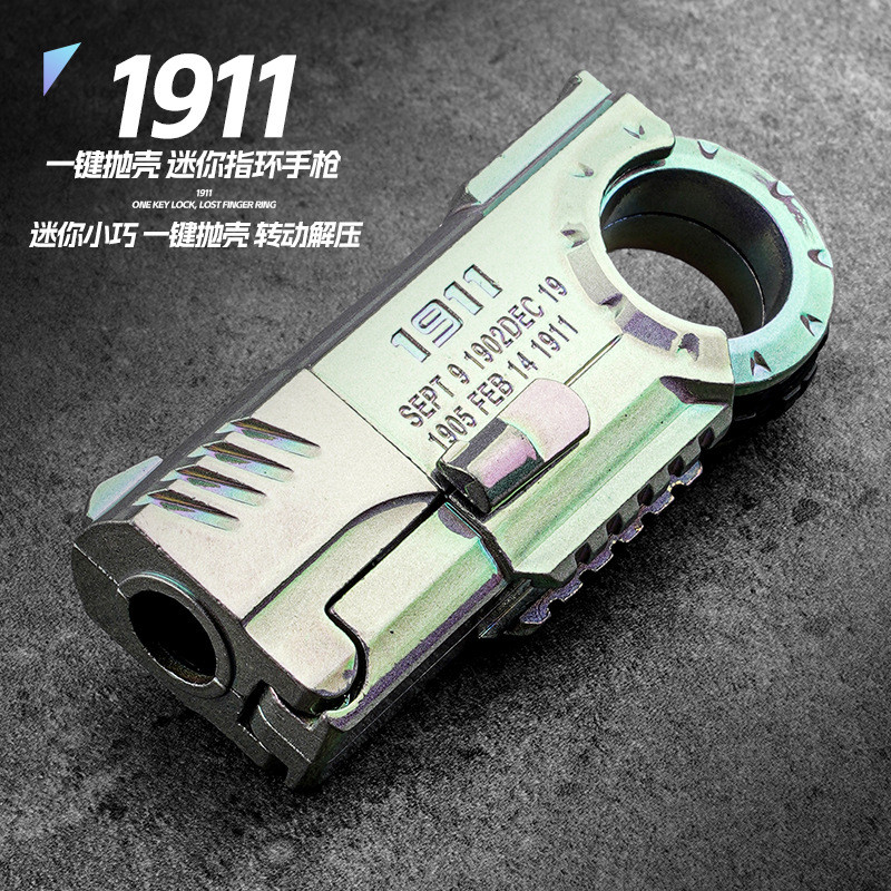 สินค้าใหม่พร้อมสต็อกของเล่น 1911 Agent Decompression Mini Glock Launch Boy Ring Hand Toy20260318