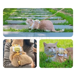สายจูงขนาดเล็กสำหรับสัตว์เลี้ยง แมว กระต่าย หมา ใช้ได้ รูปร่างผึ้ง มีหลายขนาดให้เลือก สายจูงสัตว์เลี้ยง สายจูงหมา สายจูง