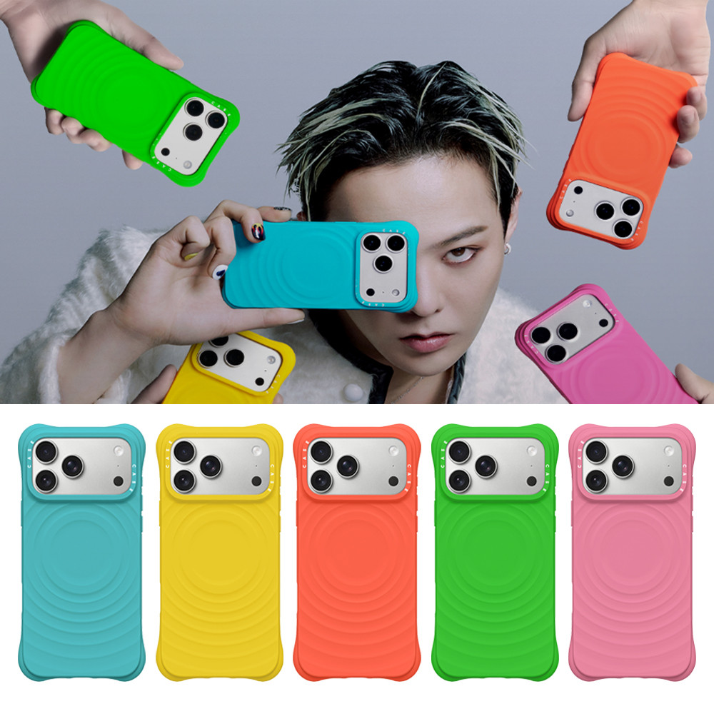 CHROMATIC:FORMS & HUES G-Dragon CASETi Octane Orange Ripple Case - เคสแม่เหล็กสําหรับ iPhone 17 16 1