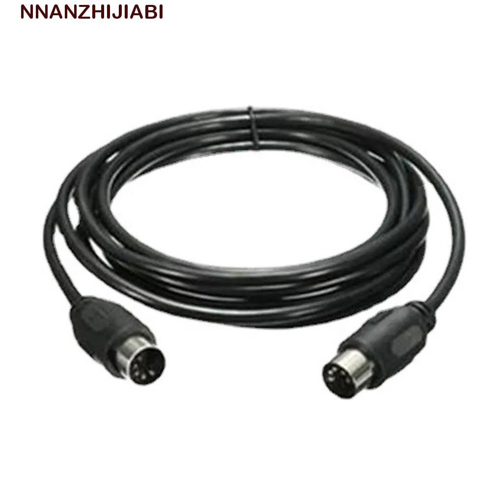 NANZHIJIABI MIDI Extension Cable,ทองแดง 5-Pin DIN Plug MIDIสาย,สีดําชายหลายความยาวเพลงเกียร์Din-5pin