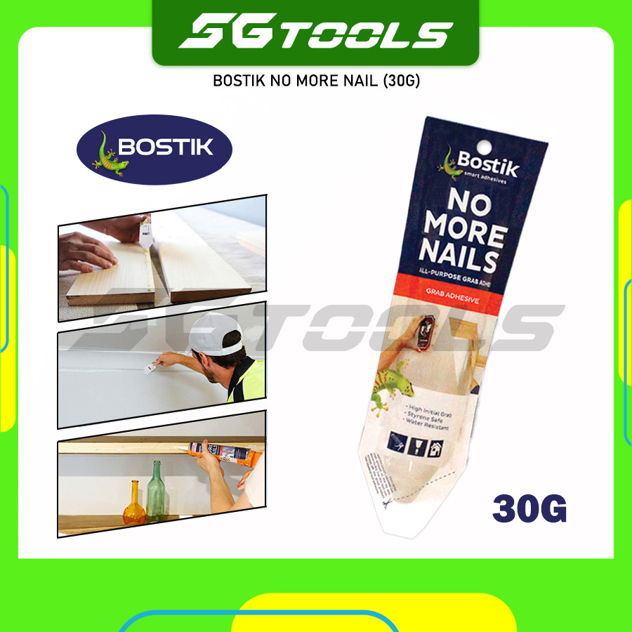 BOSTIK NO MORE NAIL (30G) /ALL PURPOSE GRAB ADHESIVE/ CONCRETE WALLPAPER WALL DECOR ADHESIVE