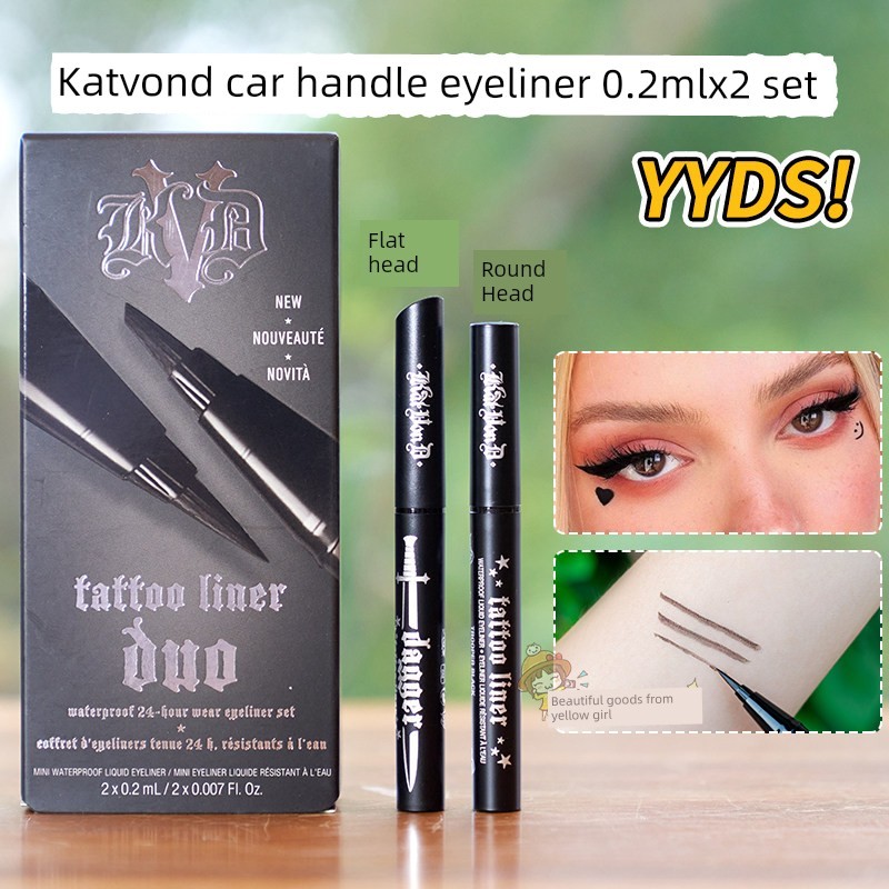 อายไลเนอร์ อายไลน์เนอร์กันน้ำ KVD Car Accident Liquid Eyeliner Kat Von D Eyeliner tattoo Black/Brown