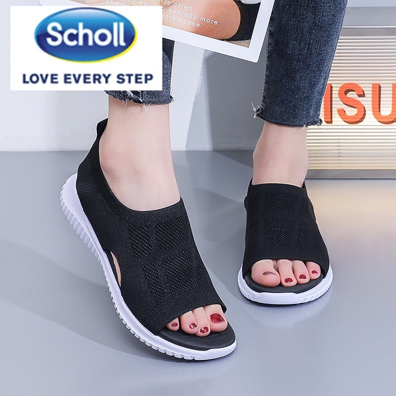 Scholl รองเท้าผู้หญิง scholl scholl scholl รองเท้าแตะชายหาดแบนผู้หญิง scholl Slides รองเท้า scholl ผ
