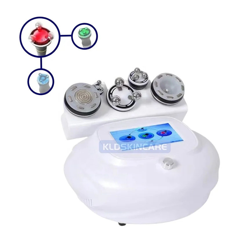 Professional 5 in 1 Facial Eye Massager 360 องศา Rolling หมุน RF Roller สูญญากาศ 40K RF เครื่อง