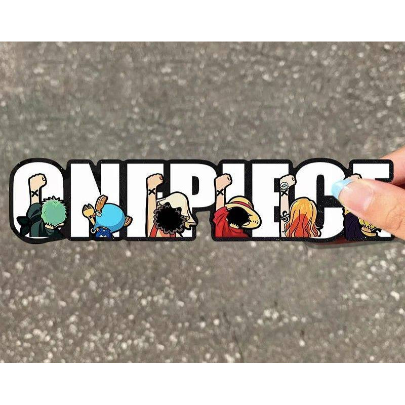 ONE PIECE ONE PIECE Luffy หมวกฟางกลุ่มรถสติกเกอร์สร้างสรรค์การ์ตูนน่ารัก Body Decal