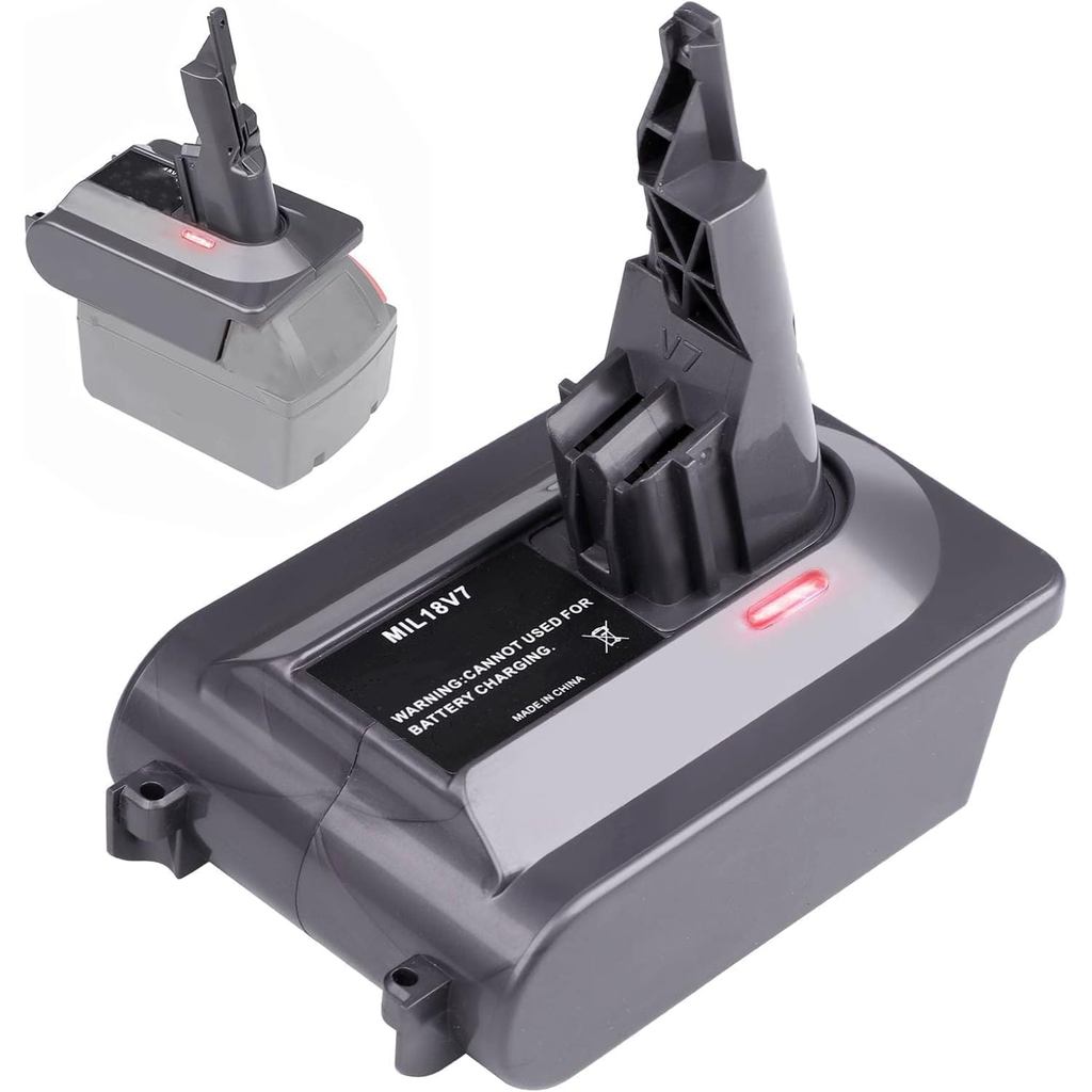 MIL18V7 อะแดปเตอร์แบตเตอรี่สําหรับ Dyson, แปลงสําหรับ Milwaukee M18 18V Li-ion แบตเตอรี่สําหรับ Dyso
