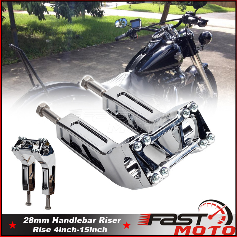 TC For Harley Dyna Low Rider Super Glide Softail Touring Cafe Racer 28mm 1-1/8'' Handle Bar Riser Ha