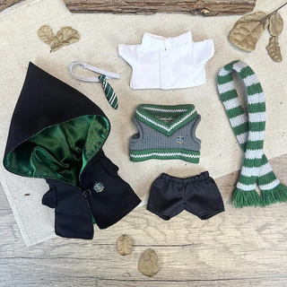 เสื้อผ้าตุ๊กตาพอดี 17 ซม. Labubu ตุ๊กตาไวนิล ของเล่นตุ๊กตา Harry Potter Hogwarts ชุดนักเรียน