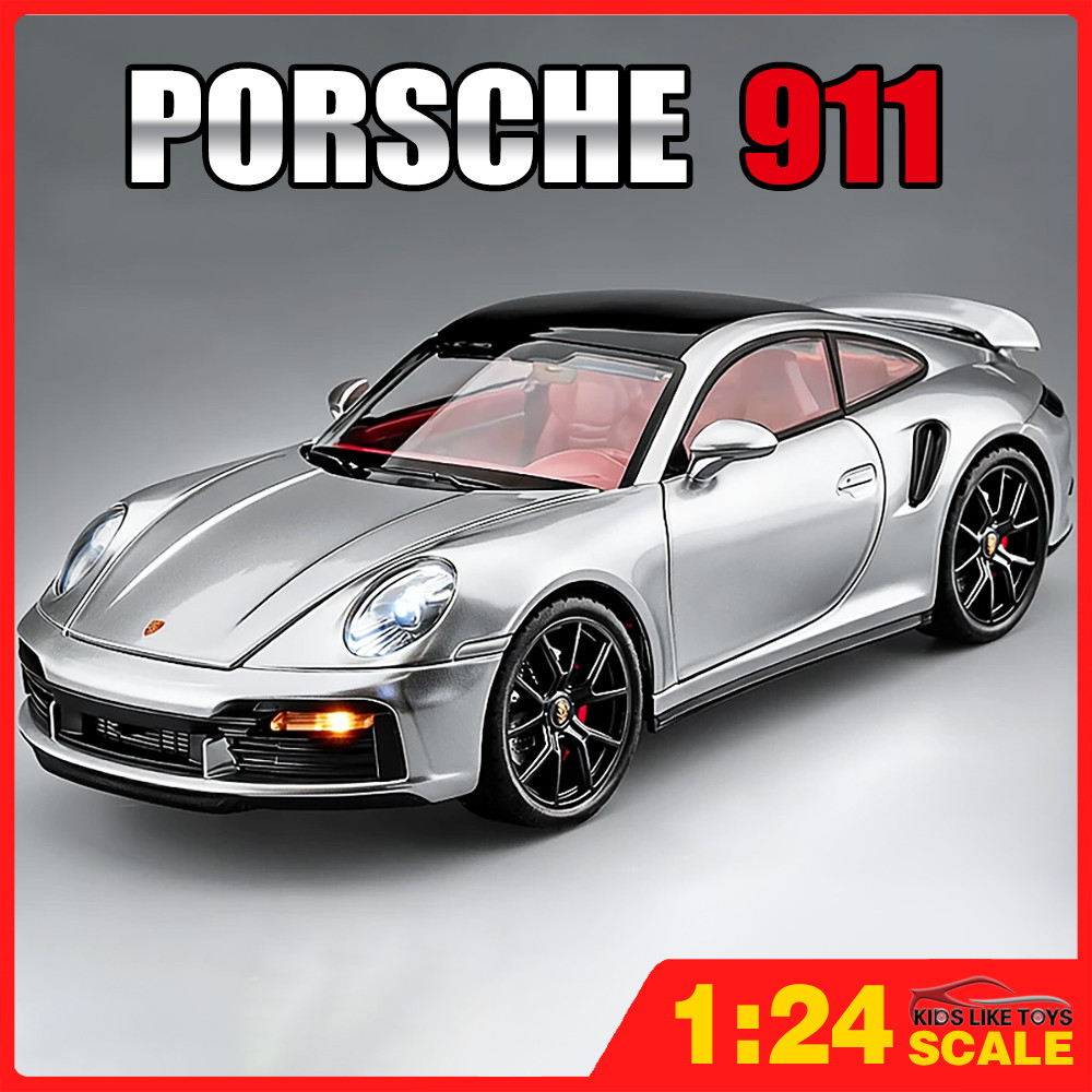 KLT 1:24 Porsche 911 Diecast รุ่นรถโลหะผสมรถของเล่นคอลเลกชันของขวัญสําหรับเด็กเด็กผู้หญิง