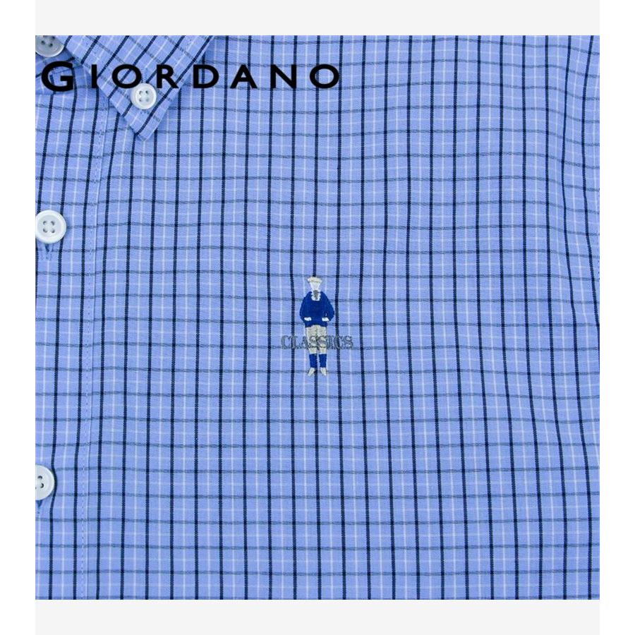 GIORDANO قميص رجالي بوبلين Slim — صورة 4