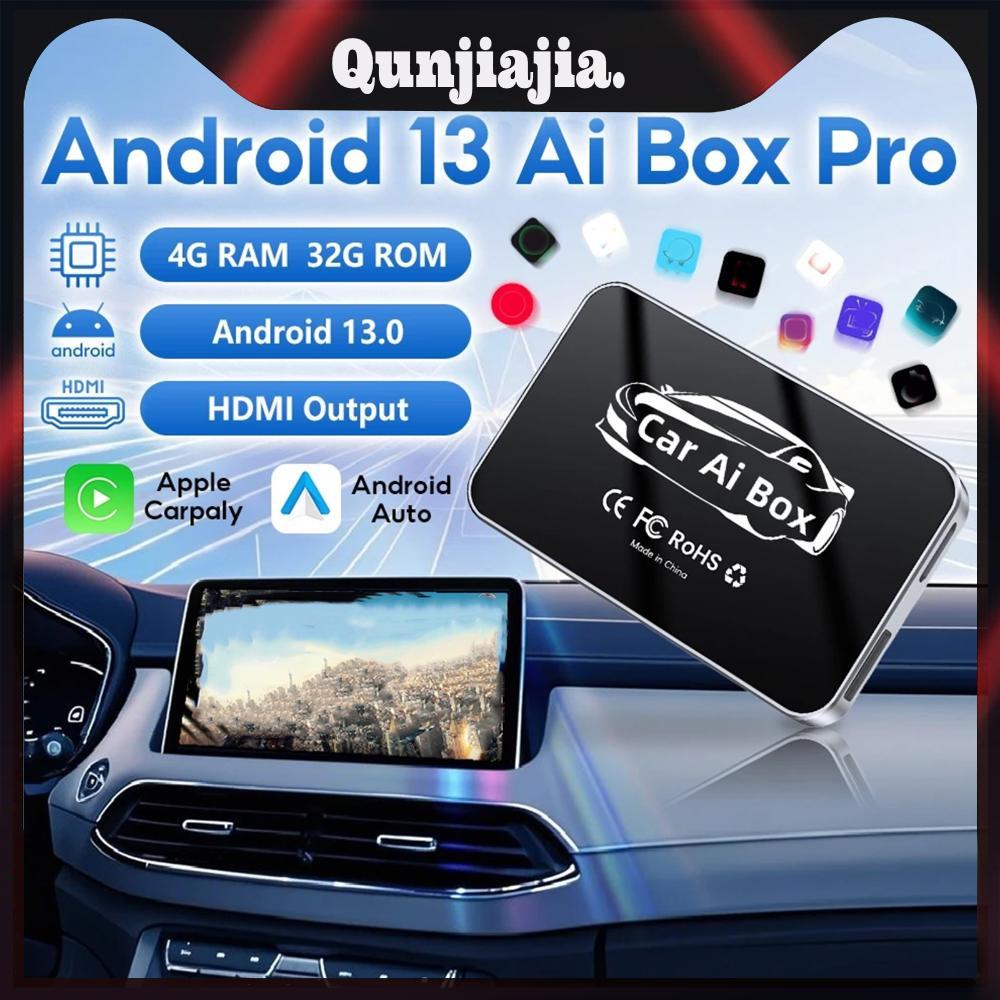 Wireless Android Auto Carplay Box/Adapter Mini Carplay & Auto Box Dongle แปลงสายเป็นปลั๊กไร้สาย & Pl