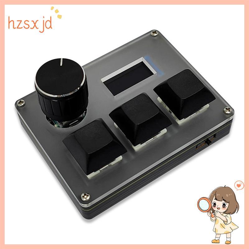 3-Key คีย์บอร์ดแบบกําหนดเองแบบมีสาย Blue Switch OSU คีย์บอร์ดเกมพร้อมหน้าจอลูกบิด RGB Copy Paste Sho