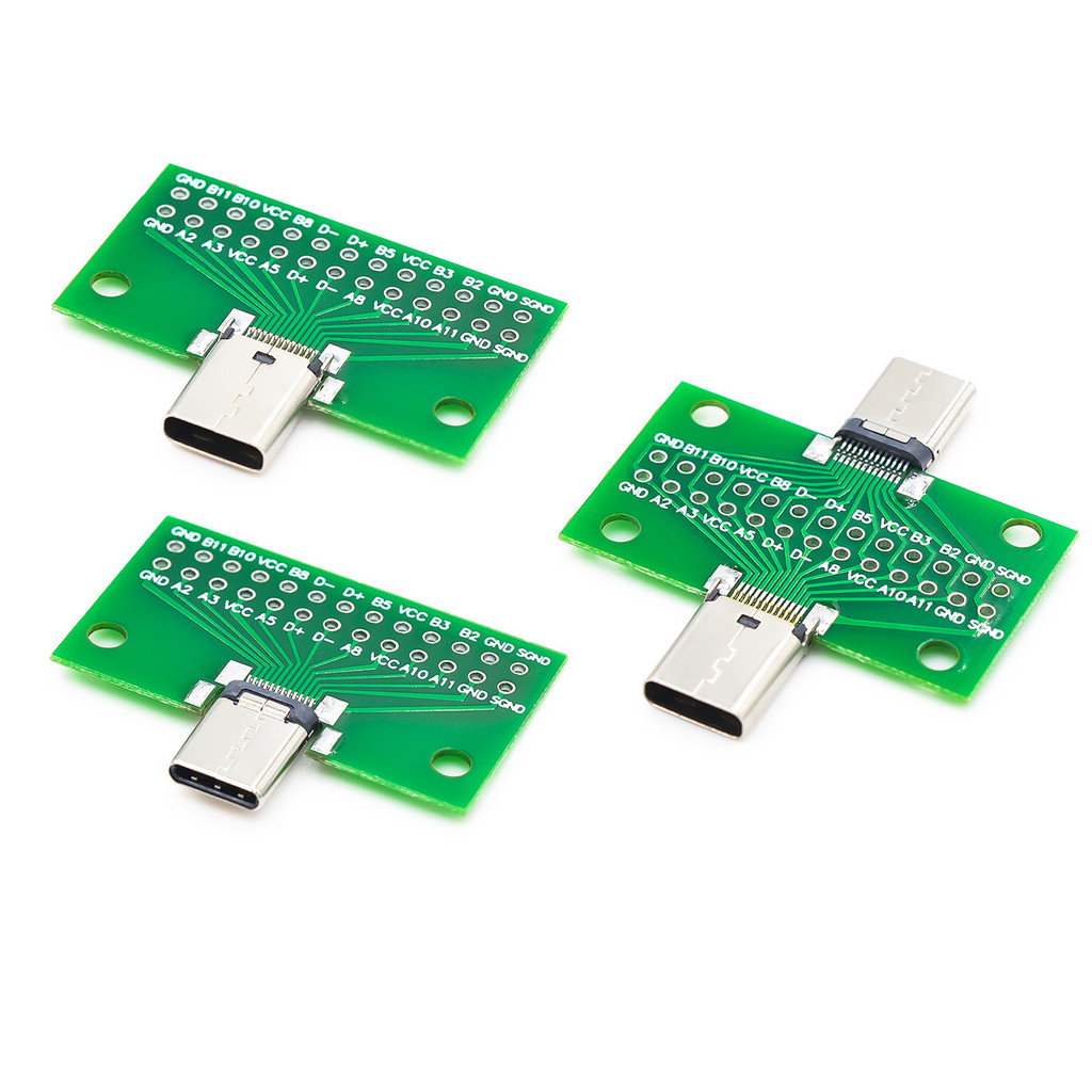 TYPE-C ชายหญิงหัวทดสอบบอร์ดสองด้านบวกลบปลั๊ก Pin Header 24P ชายหญิง Header USB3.1 อะแดปเตอร์สายเคเบิลข้อมูล