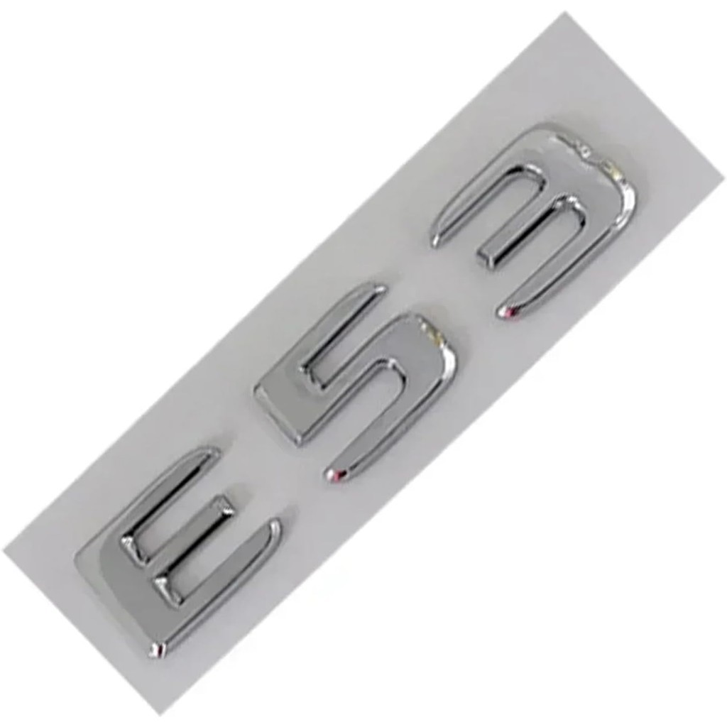 3D ABS สีดํา Chrome ตัวอักษรรถสติกเกอร์ด้านหลังป้ายสัญลักษณ์ E43 E53 E63 โลโก้ใช้งานร่วมกับ E Class 