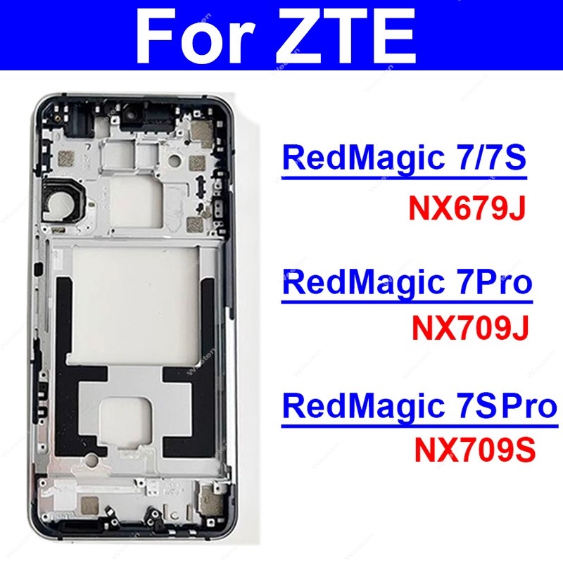 สําหรับ ZTE nubia Red Magic 7 Pro 7S Pro NX679J NX709J NX709S กรอบกลางที่อยู่อาศัย LCD กรอบด้านหน้าผ
