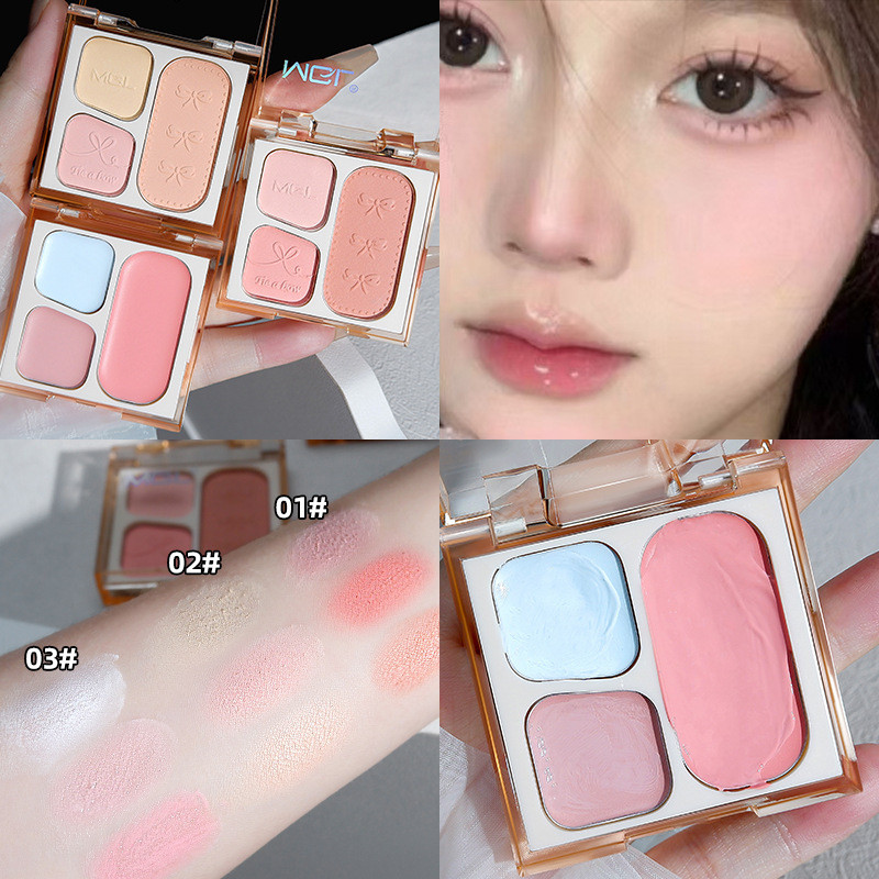 MGL Tricolor Blush Matte Natural Contouring Eyeshadow All-in-One Palette