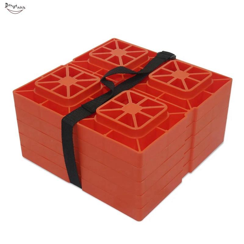 Leveling Pad Heavy Duty RV Leveling Blocks Interlocking Leveling Pads Caravan Wheel Stopper สําหรับค