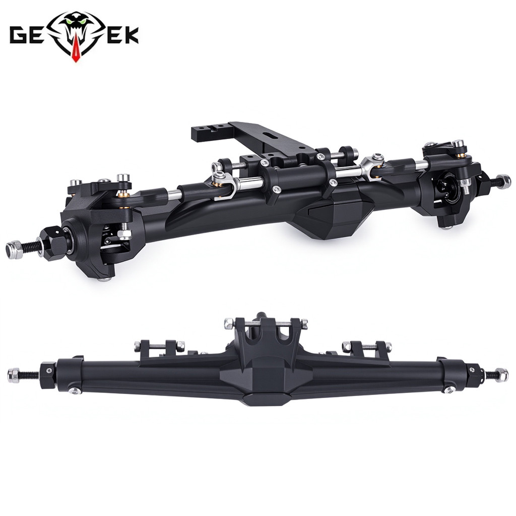 พลาสติก H10 ด้านหน้าด้านหลังเพลาตรงพร้อม Servo Mount สําหรับ 1/10 RC Crawler Axial SCX10 D90 Vanquis