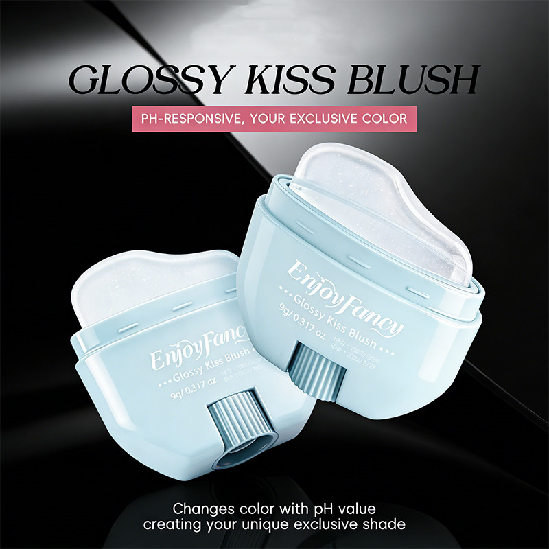 Abnormal Blush Shape เหมาะกับ Cheekbones, ใช้งานง่าย, สีติดทนนาน Non-Take-Off Blush Multi-Purpose Cream สามารถใช้แก้ม, เปลือกตาและริมฝีปาก, Non-Sticky, Non @