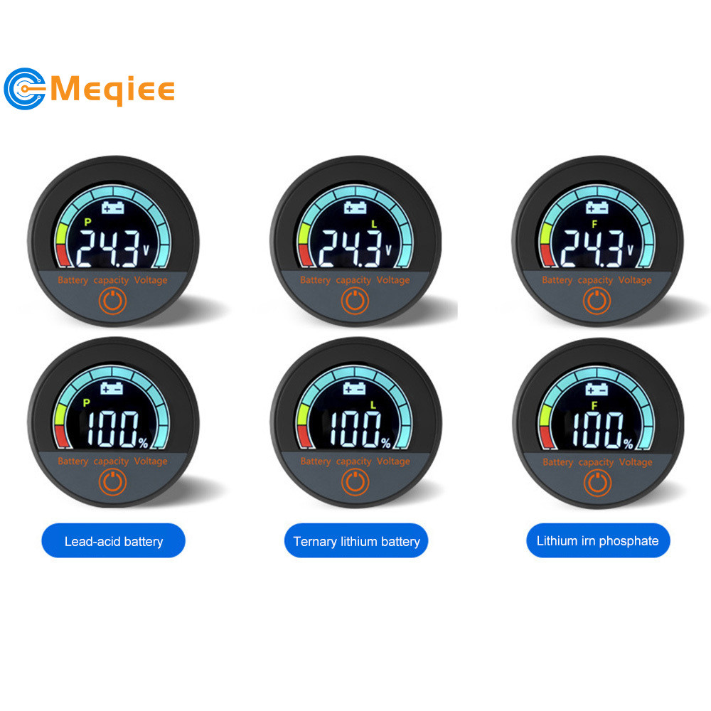 5918 DC8-100V รอบ DC โวลต์มิเตอร์ไฟแสดงสถานะกันน้ํา Universal Digital Display Meter Head