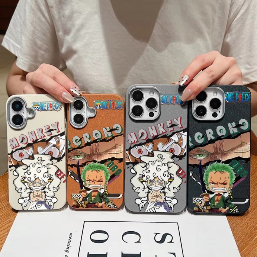 One Piece อะนิเมะ Luffy และ Zoro PU หนังสําหรับ Redmi หมายเหตุ 15 Pro Redmi 15 14C A5 15C A3 A1 A2 A2 + Redmi Turbo 4 Pro แสงบาง Retro ง่ายกันกระแทก