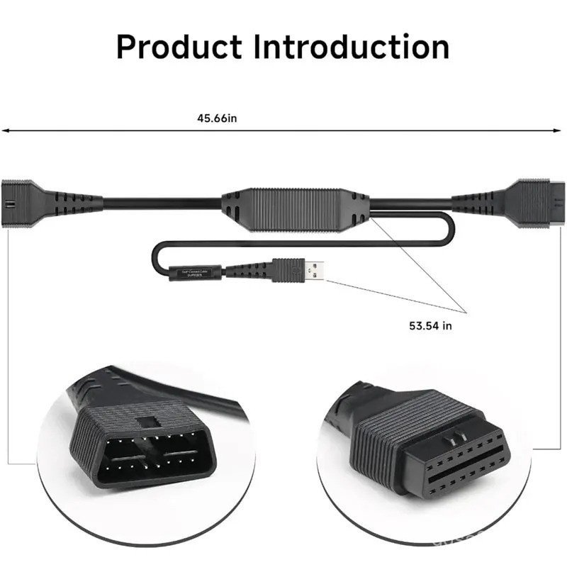 สายเชื่อมต่อ LAUNCH X431 DoIP ของแท้ 100% 16 Pin Adaptor รองรับ doip Protocols รถยนต์ทํางานร่วมกับ L