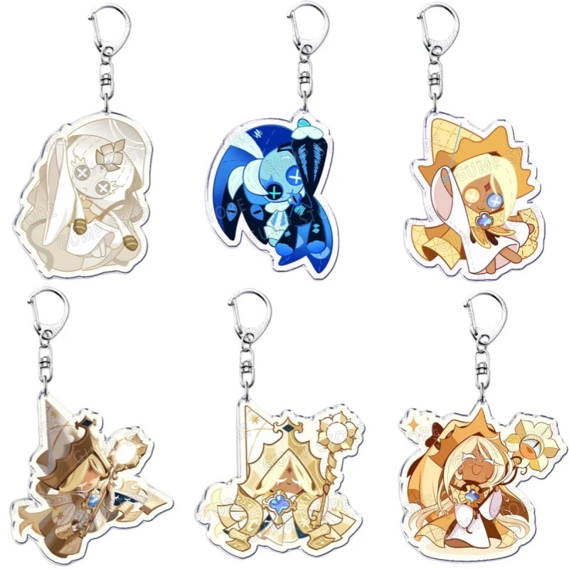 Cookie Run Kingdom อะคริลิค Mica Pure Vanilla Shadow Milk Mystic Flour Burning Spice พวงกุญแจกระเป๋า