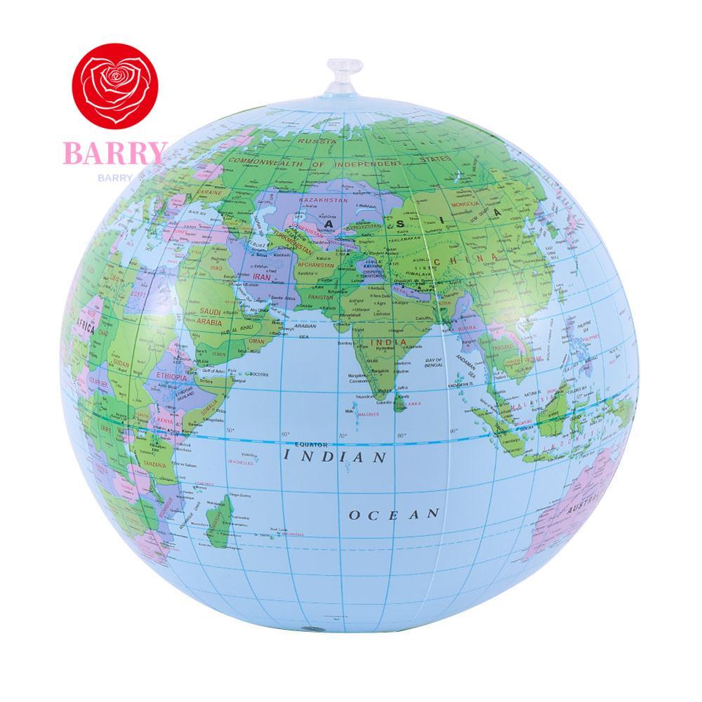 BARRY Globe English Kids Blow Up ภูมิศาสตร์ Ball PVC การศึกษา แผนที่โลก 16 นิ้ว