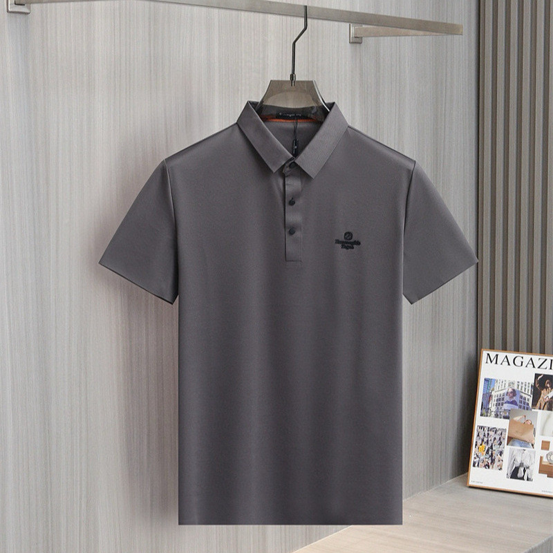 QSRH Zegna Men polo Fashionable thin collared shirt T Shirt