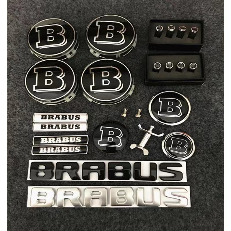 BENZ BENZ ดัดแปลงป้ายรถทองเหลืองสติกเกอร์ป้ายหางป้ายพวงมาลัย Hub Cover ดัดแปลงสติกเกอร์ตกแต่ง C/E/S-