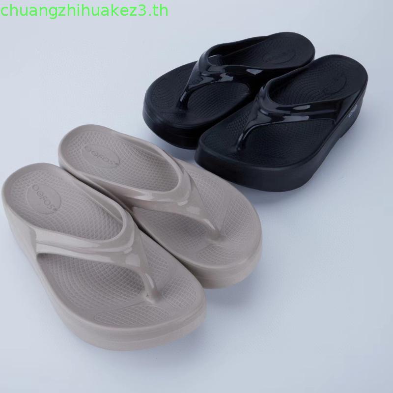 [รูปแบบใหม่] เกาหลี 2025ofos-รองเท้าแตะกีฬาผู้หญิงรองเท้าแตะหนาเพิ่มความสูง