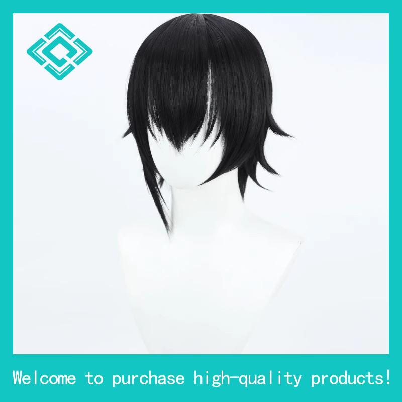 Yb Eminence in Shadow อะนิเมะคอสเพลย ์ วิกผม Cid Kagenou ผมสีดําสั ้ นทนความร ้ อนสังเคราะห ์ Hairpi