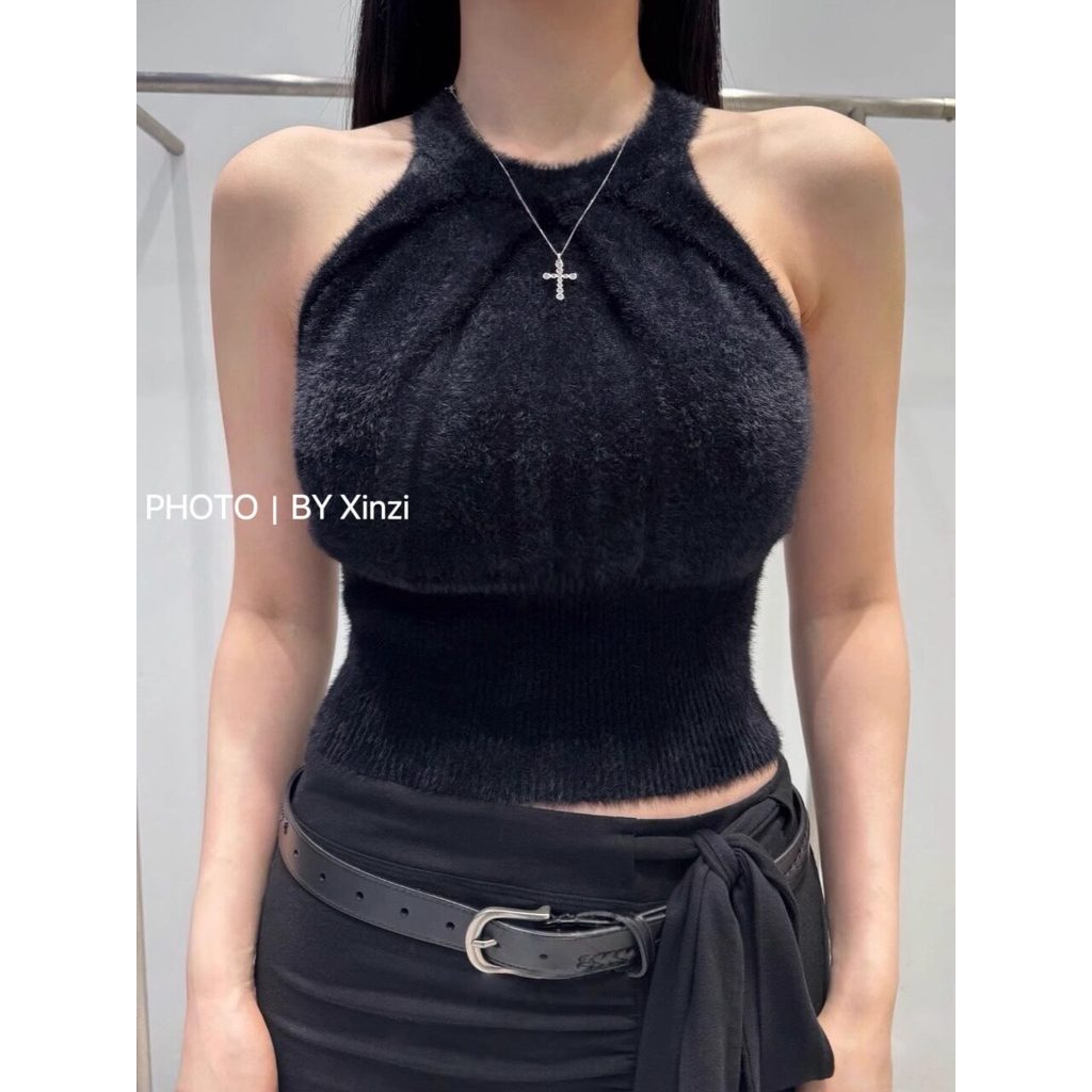 เสื้อแขนกุดสุภาพสตรี สไตล์เกาหลีสมัยใหม่ คอรอบ ผ้าหนา กันหนาว - RBX