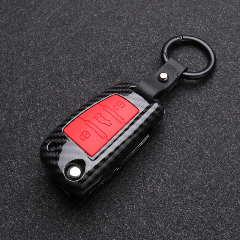 ฝาครอบกุญแจรถProtector Absคาร์บอนไฟเบอร์สําหรับAudi A1 A3 A4 A5 A6 A7 A8 Q2 Q3 Q5 Q7 C4 C5 C6 C7 TTพ