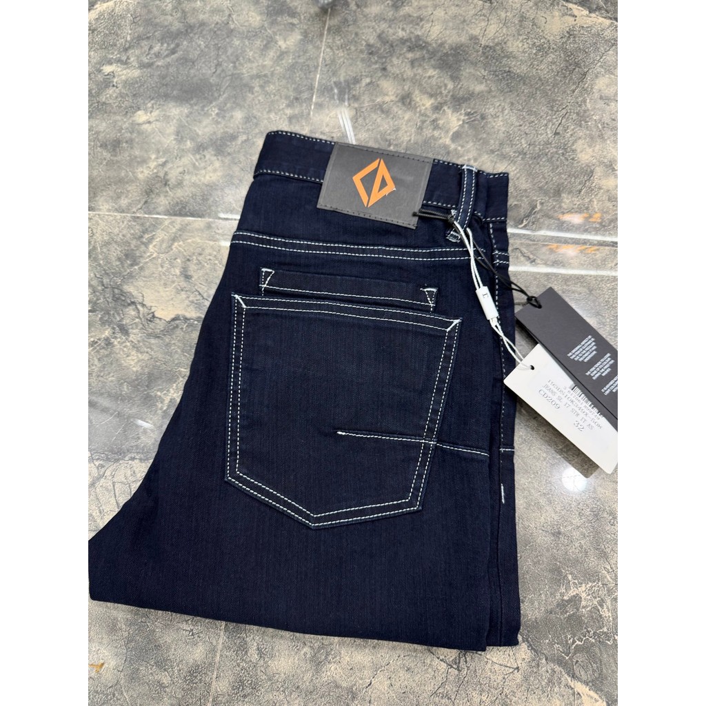 N7M3 D**r Fashionable black jeans for men, stretch slim-fit jeans for men