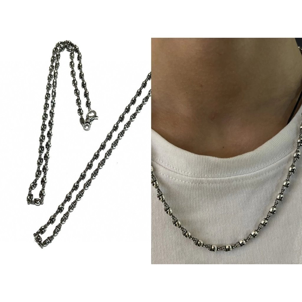 สร้อยคอหัวกะโหลก Chrome Hearts Crow Heart