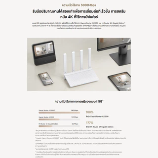Xiaomi Router AX3000T เราเตอร์ I WiFi 6 Router WiFi I 3000Mbps ความเร็วไร้สาย I NFC เชื่อมต่อ Wi-Fi เร็วทันใจ