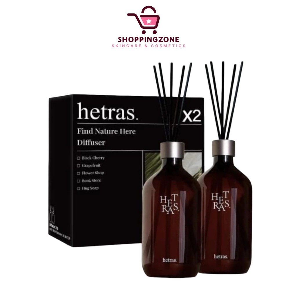 Hetras Diffuser ก้านไม้หอม [500 ml./ขวด] ก้านหอมพรีเมียม
