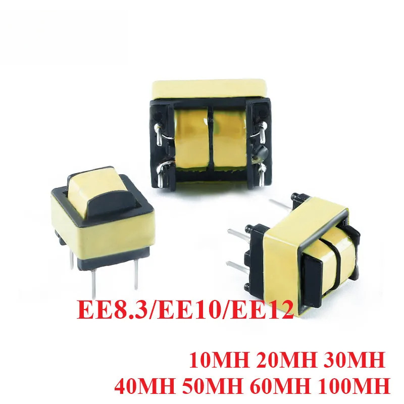 5 ชิ้น/2 ชิ้นโหมดทั่วไปเหนี่ยวนํา EE8.3 EE10 EE12 10MH 20MH 30MH 40MH 50MH 60MH 100MH LED Power Filt