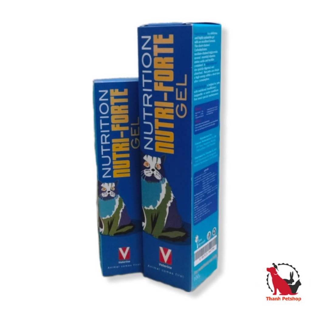 Nutri-forte gel อาหารเสริมวิตามิน แร่ธาตุ สำหรับสุนัขและแมว 30 - 100 g.