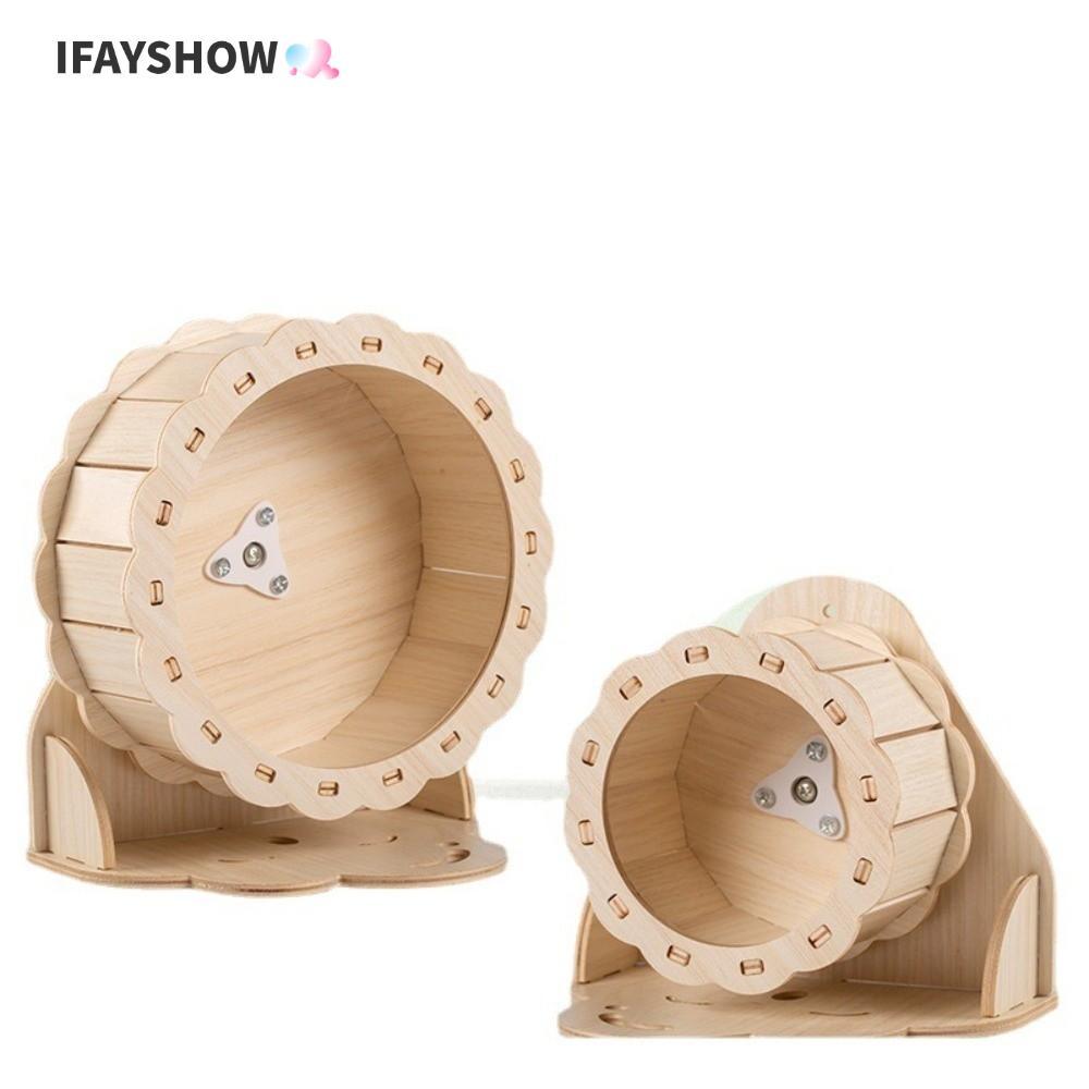 ล้อออกกําลังกาย IFAYSHOW, ล้อวิ่งไม้เงียบ DIY, ของเล่นออกกําลังกายแบบถอดได้สําหรับหนูแฮมสเตอร์